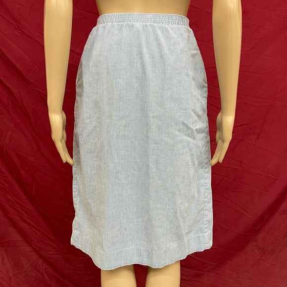 Vintage 70’s Talbott Engineer stripe button front Midi skirt Size 8 - Picture 4 of 8